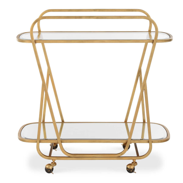 Uttermost Swain Brass Serving Cart