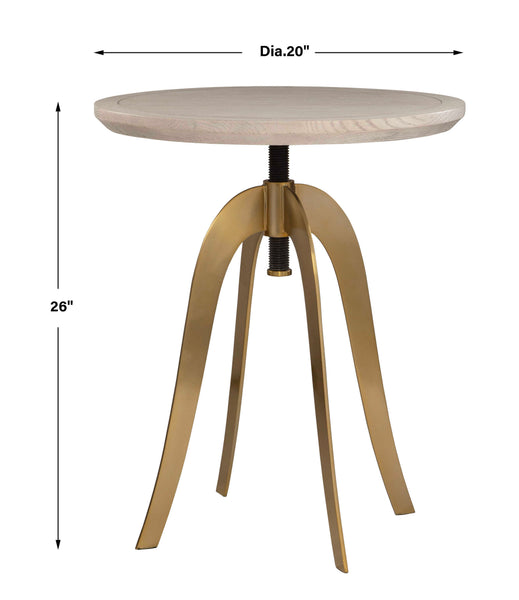 Uttermost Alice Oak Adjustable Accent Table