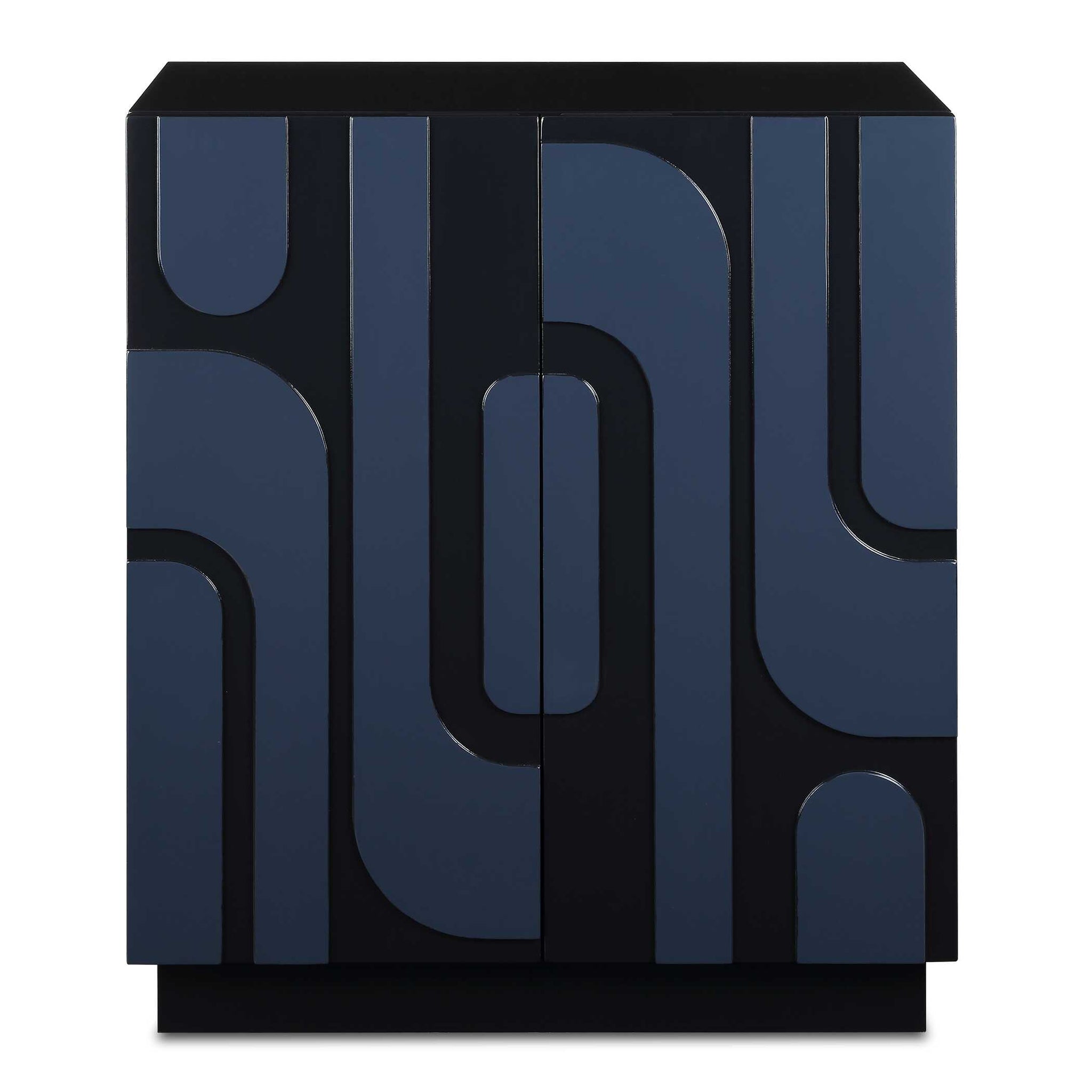 Uttermost Valeria 2 Door Glossy Blue Cabinet