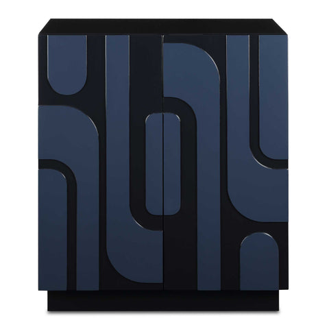 Uttermost Valeria 2 Door Glossy Blue Cabinet