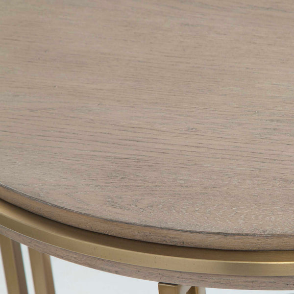 Uttermost Elise Round Brass Side Table