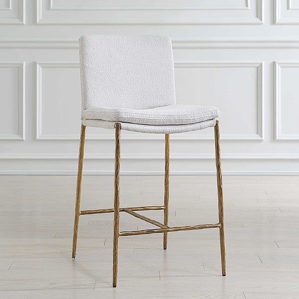 Uttermost Ascend White Counter Stool