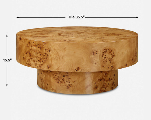Uttermost Knots Poplar Round Coffee Table