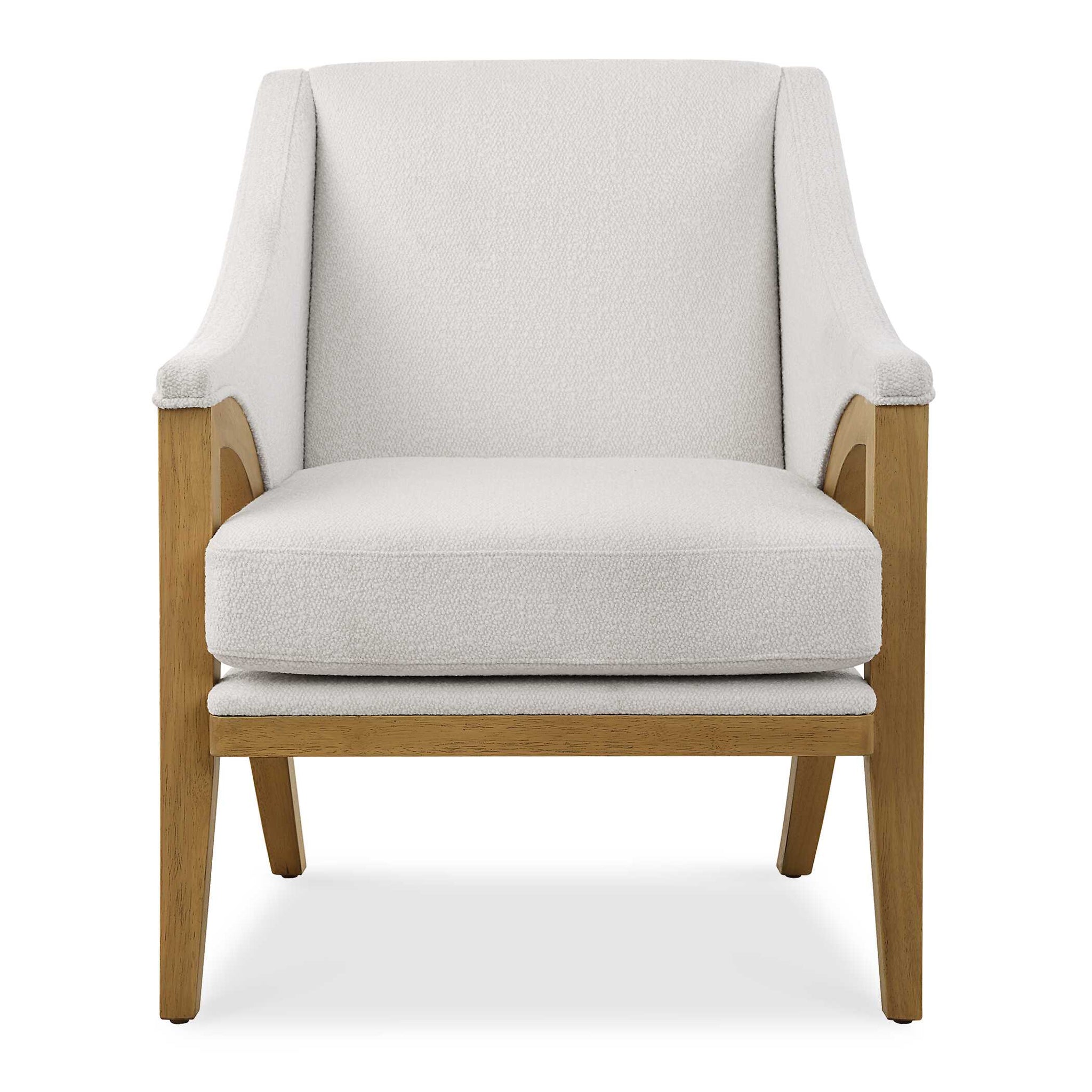 Uttermost Evolve White Fabric Accent Chair