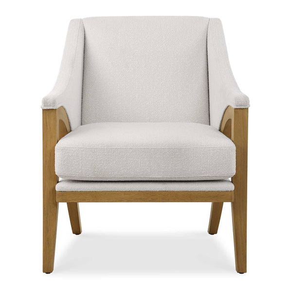 Uttermost Evolve White Fabric Accent Chair