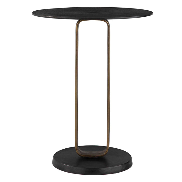 Uttermost Aperture Brass Accent Table