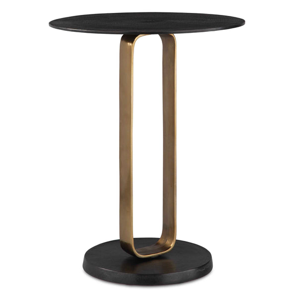 Uttermost Aperture Brass Accent Table