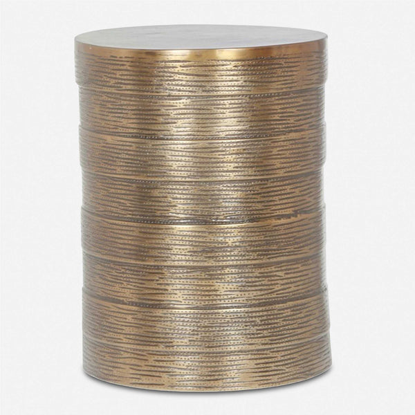 Uttermost Odin Antique Brass Accent Table