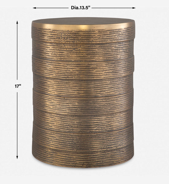 Uttermost Odin Antique Brass Accent Table