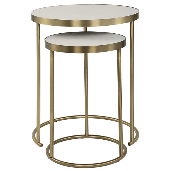 Uttermost Aragon White Nesting Tables Set/2