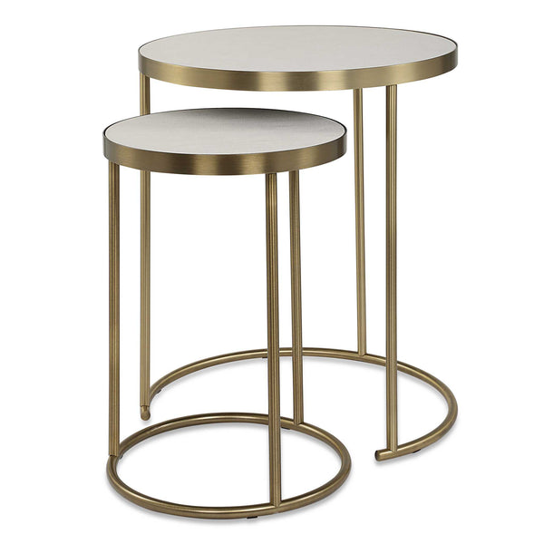 Uttermost Aragon White Nesting Tables Set/2