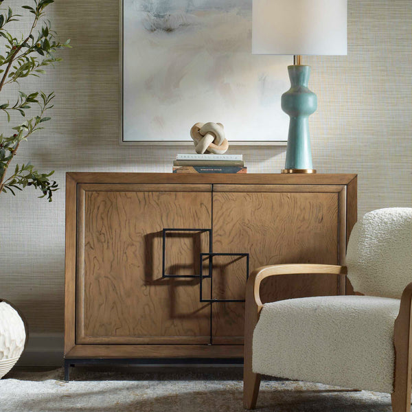 Uttermost Paltrow Burl 2 Door Cabinet