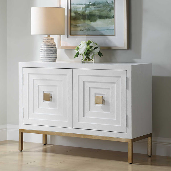 Uttermost Aiken White 2 Door Cabinet
