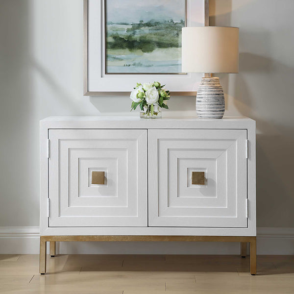Uttermost Aiken White 2 Door Cabinet