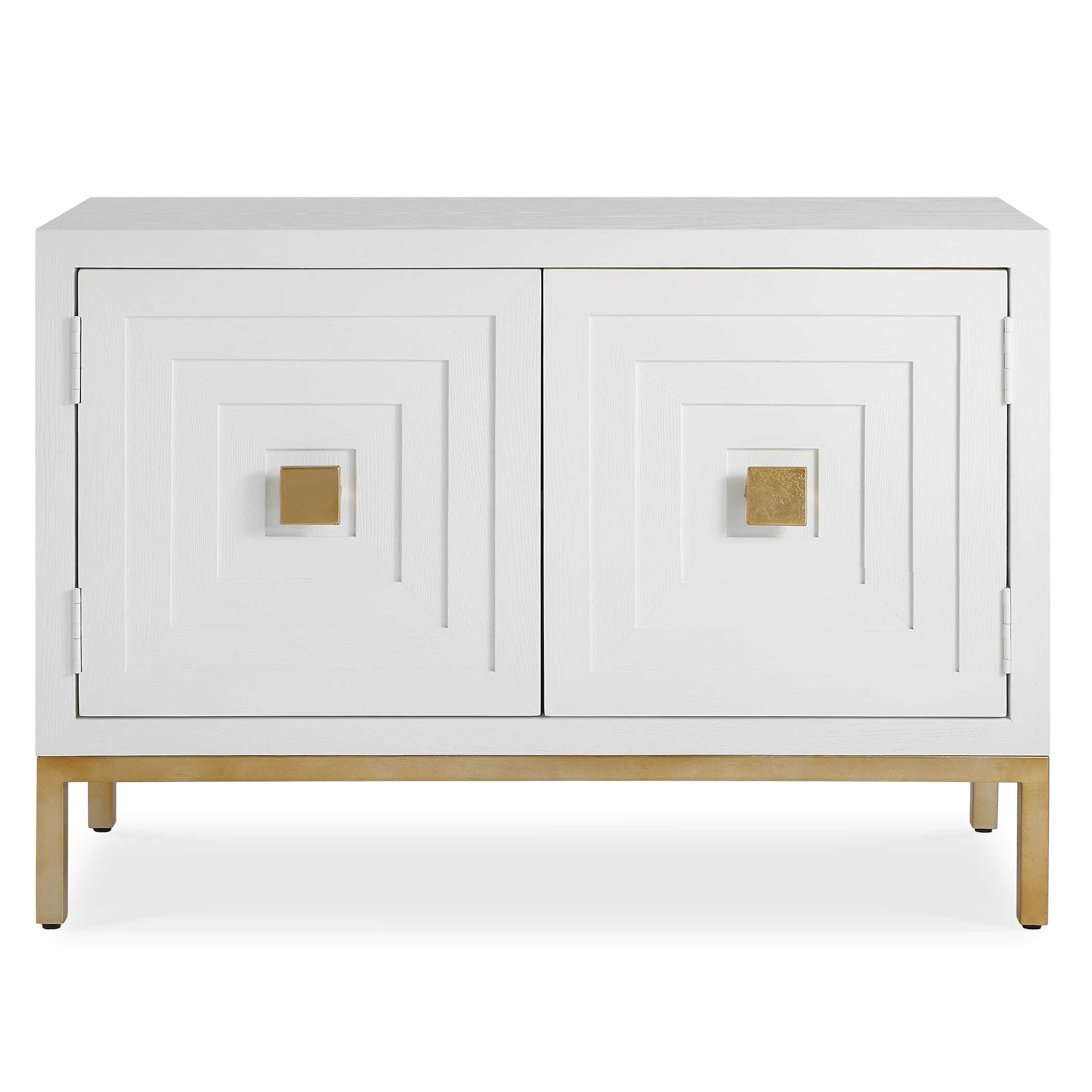 Uttermost Aiken White 2 Door Cabinet