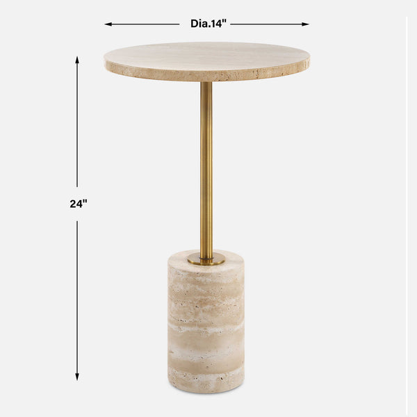 Uttermost Malya Travertine Accent Table