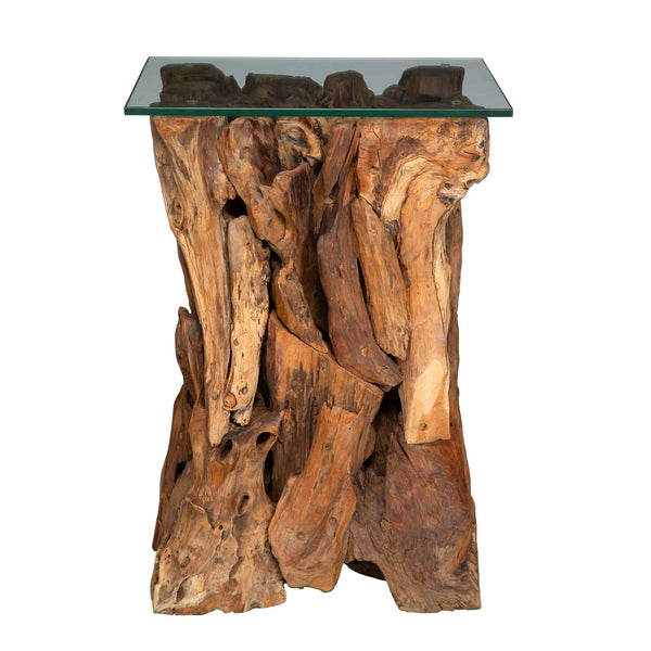 Uttermost Rozel Teak Wood End Table