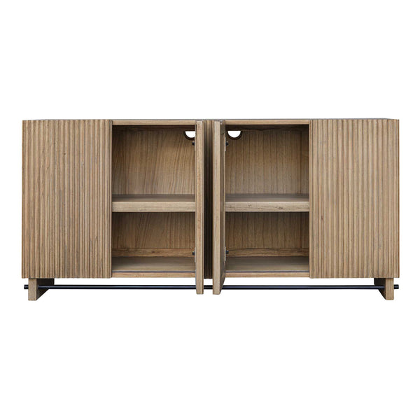 Uttermost Kellem Natural Wood 4 Door Cabinet