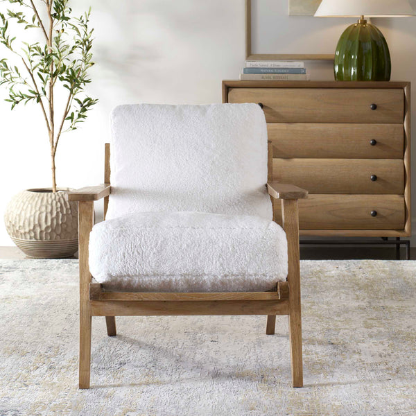 Uttermost Laid Back Sheepskin Accent Chair