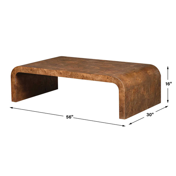 Uttermost Carraway Burl Wood Coffee Table