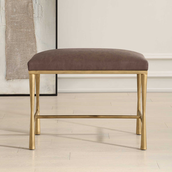 Uttermost Reform Gold Small Bench