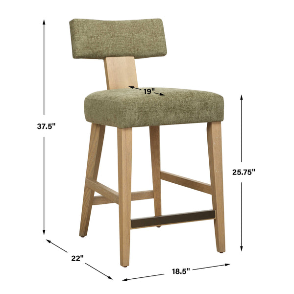 Uttermost Elysian Moss Counter Stool