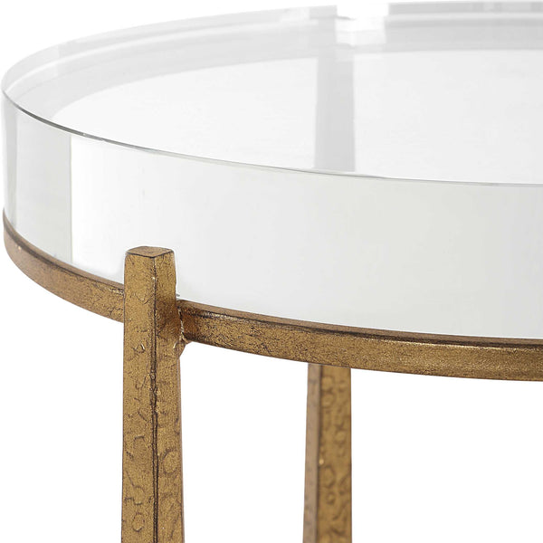 Uttermost Midas Antique Gold Accent Table