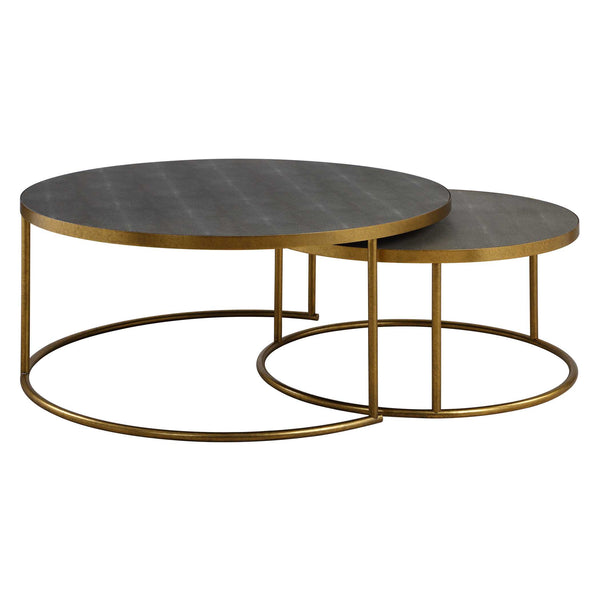 Uttermost Aragon Gray Nesting Coffee Tables Set/2