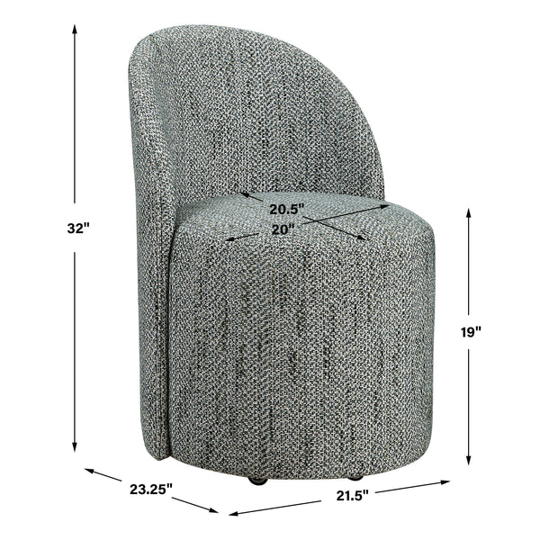 Uttermost Roll With It Teal Dining Chair