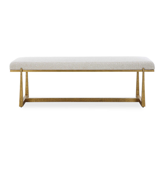 Uttermost Midas Antique Gold Bench