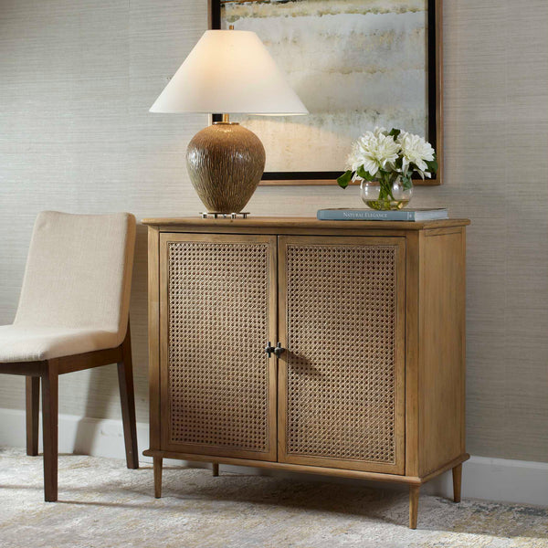 Uttermost Coast 2 Door Rattan Cabinet
