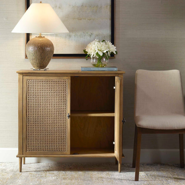 Uttermost Coast 2 Door Rattan Cabinet