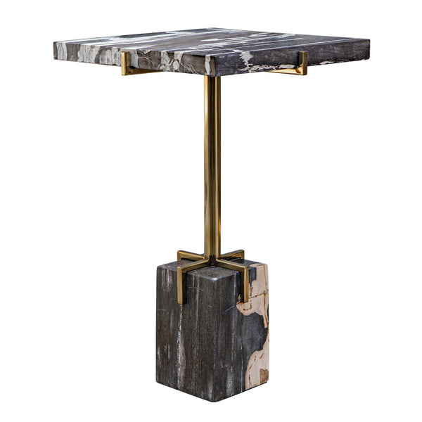 Uttermost Rowman Petrified Wood Accent Table