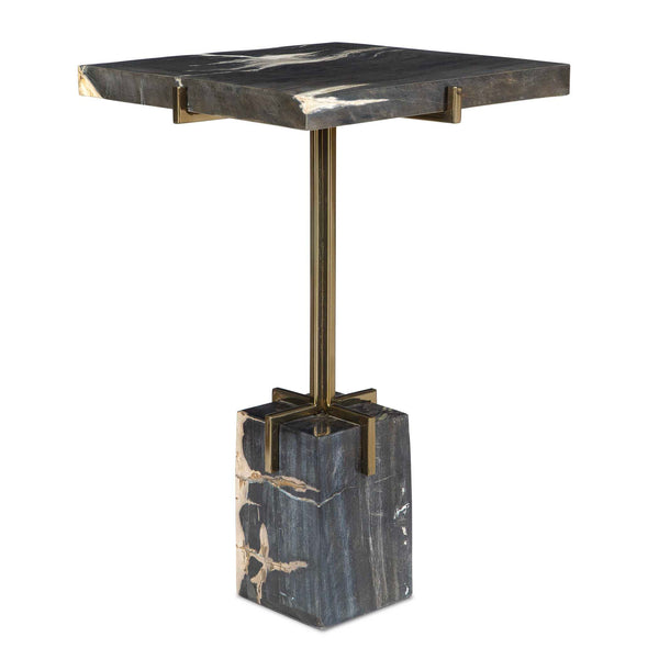 Uttermost Rowman Petrified Wood Accent Table