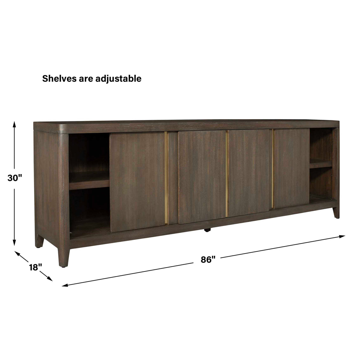 Botero Console Table Uttermost Botero Walnut Console Cabinet - Bayview Furniture