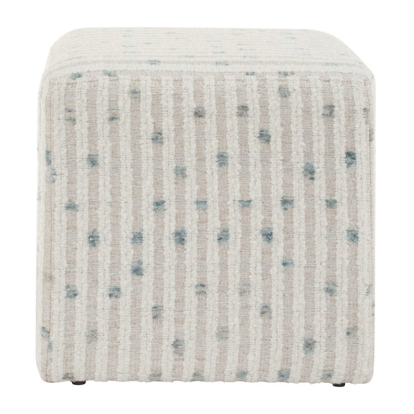 Uttermost Joie White Chenille Ottoman