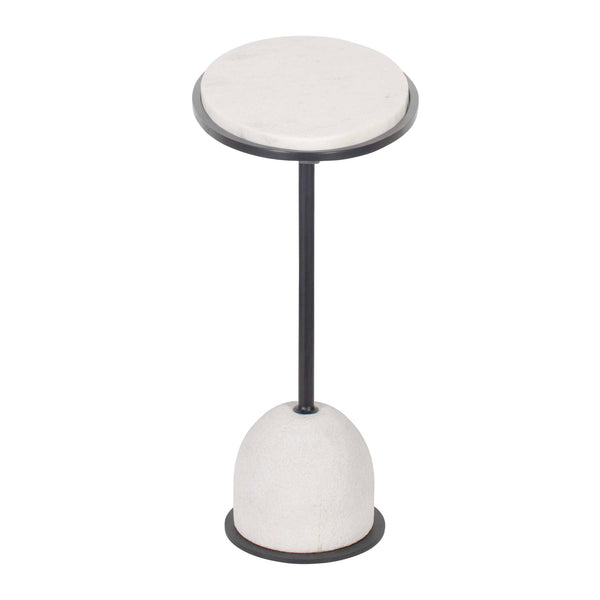 Uttermost Morro White Marble Side Table