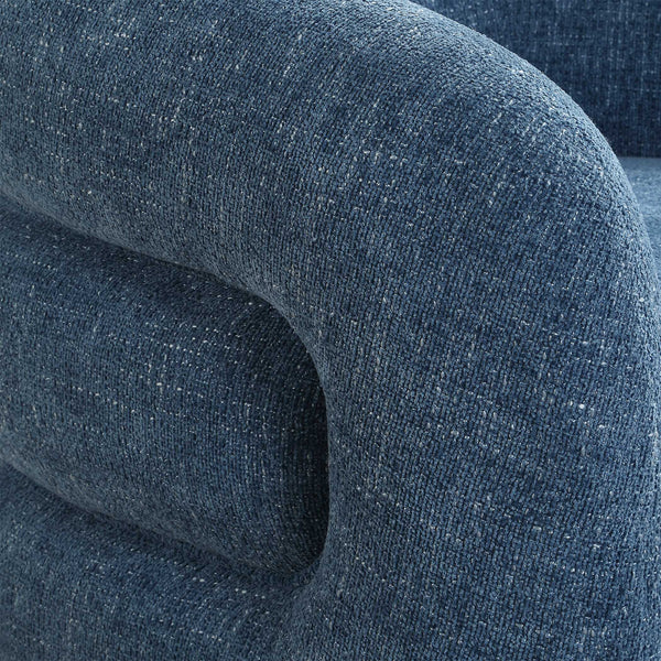 Uttermost Junie Blue Swivel Barrel Chair