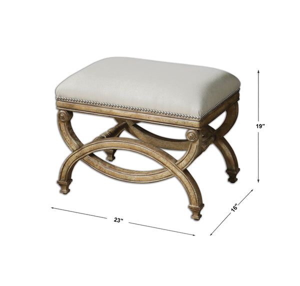 Uttermost Karline Natural Linen Small Bench