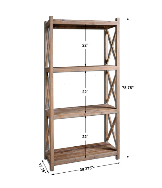Uttermost Stratford Reclaimed Wood Etagere