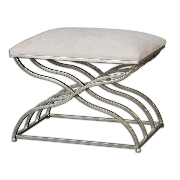 Uttermost Shea Satin Nickel Small Bench