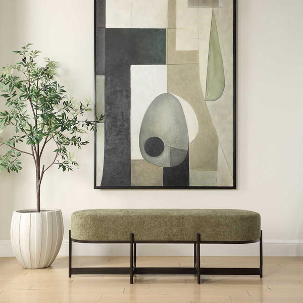 Uttermost Merino Moss Fabric Bench