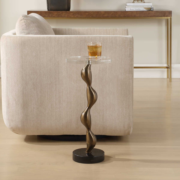 Uttermost Remolino Bronze Drink Table