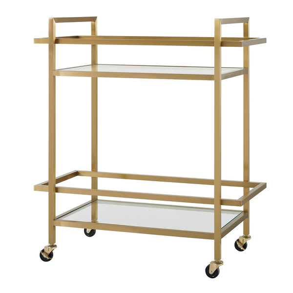Uttermost Erena Brass Bar Cart