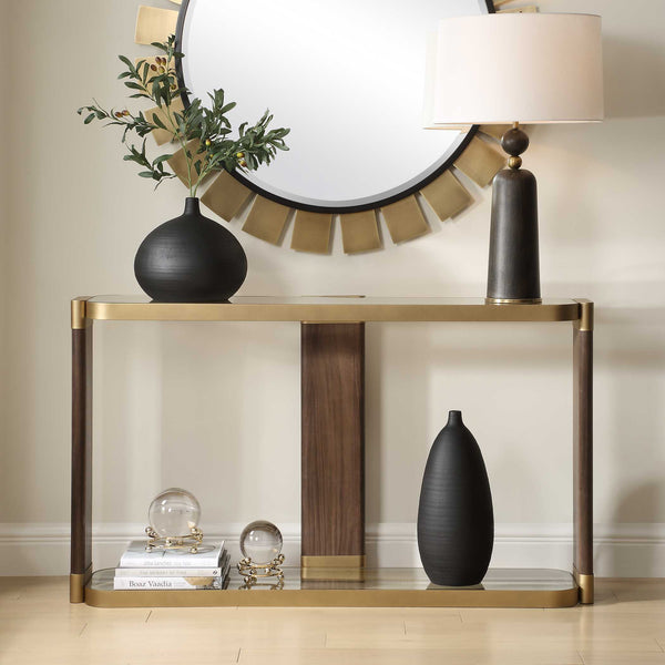 Uttermost Ryles Glass Console Table