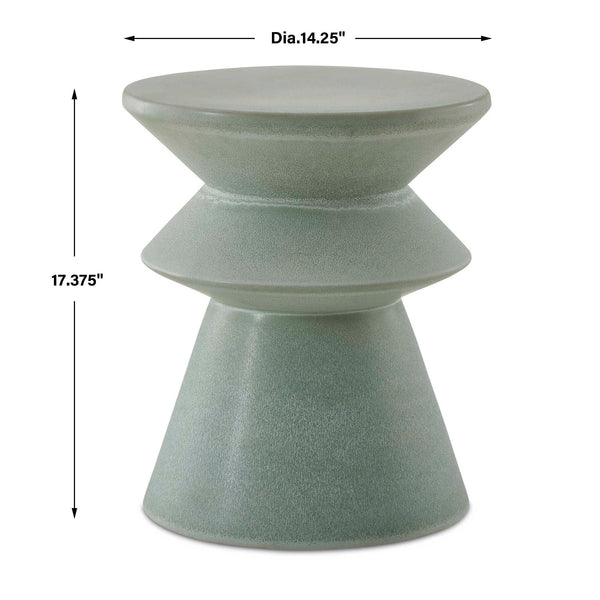 Uttermost Imogene Seafoam Glaze Garden Stool