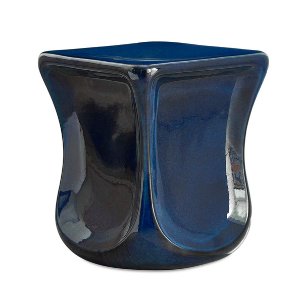 Uttermost Kaz Deep Blue Garden Stool