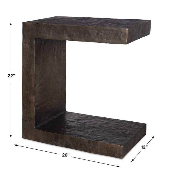 Uttermost Obra Bronze Outdoor Side Table