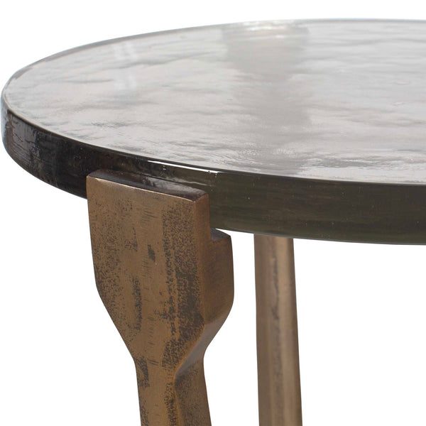 Uttermost Bohdi Outdoor Brass Accent Table