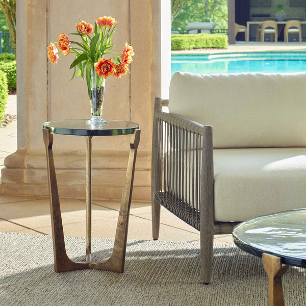 Uttermost Bohdi Outdoor Brass Accent Table